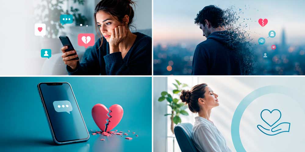 Amor en las redes sociales del love bombing al ghosting, la nueva cara del desamor digital